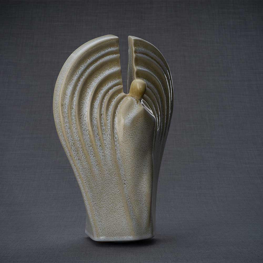 Guardian Angel Adult Cremation Urn for Ashes in Light Sand