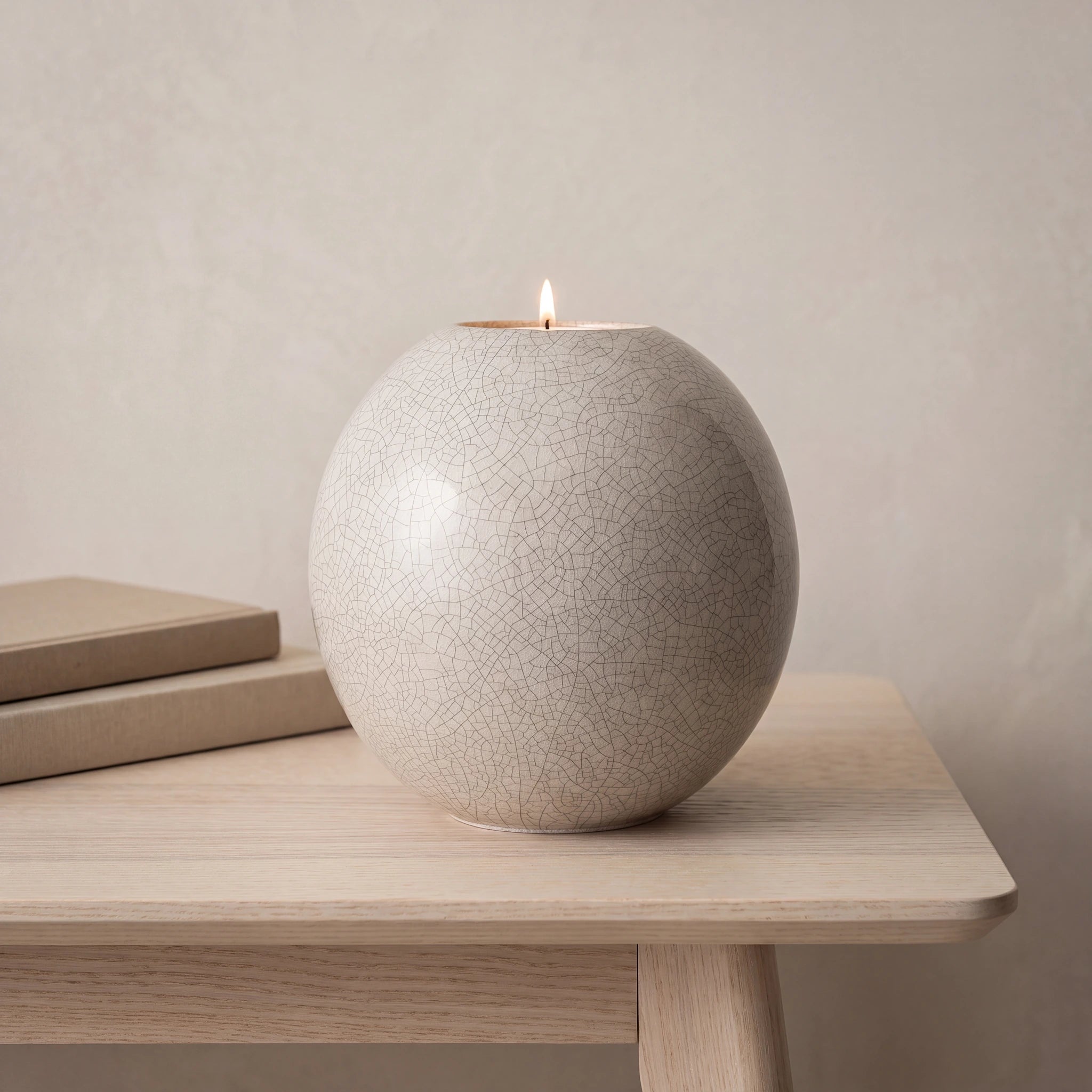Harmony Adult Cremation Urn for Ashes in Crackle Glaze