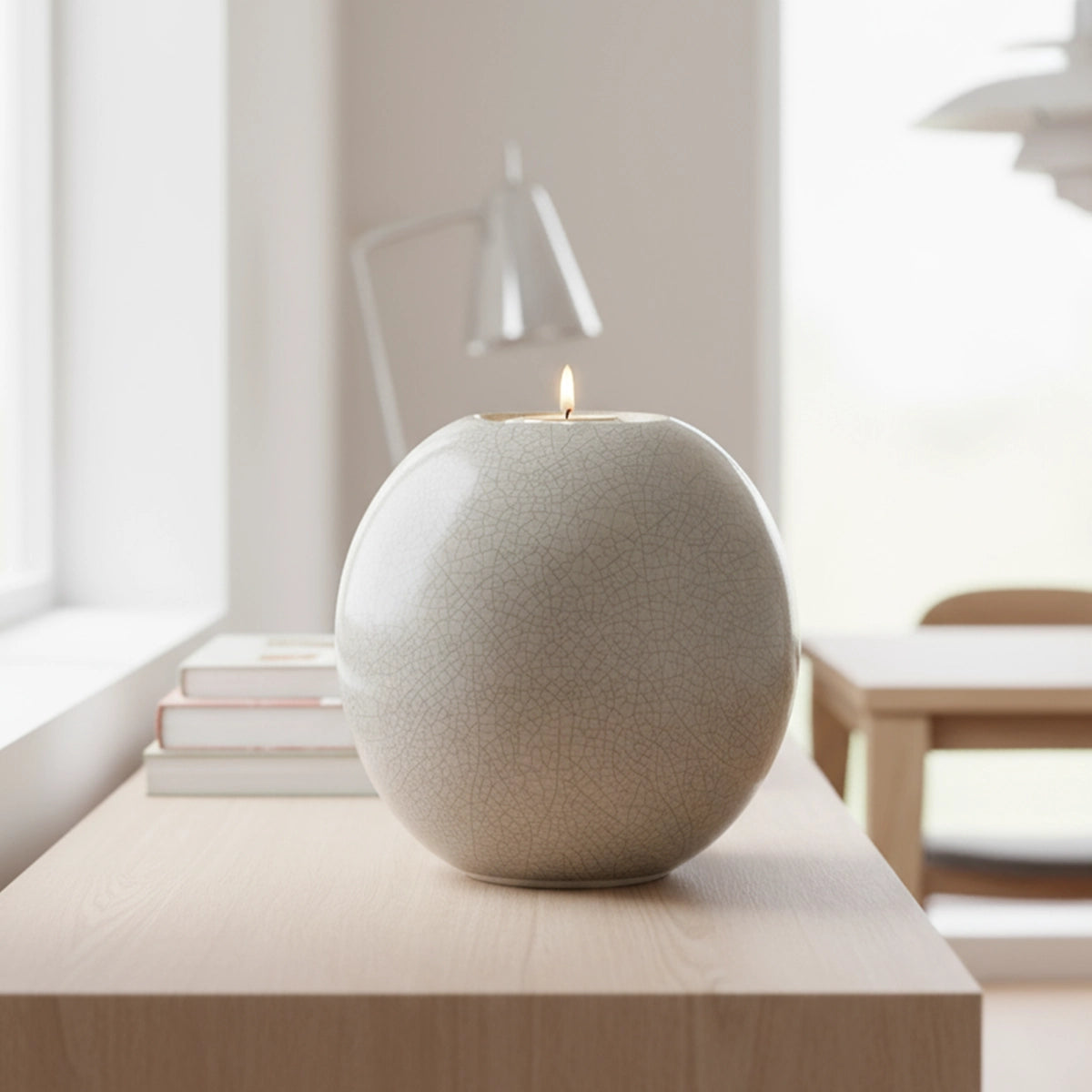 Harmony Adult Cremation Urn for Ashes in Crackle Glaze