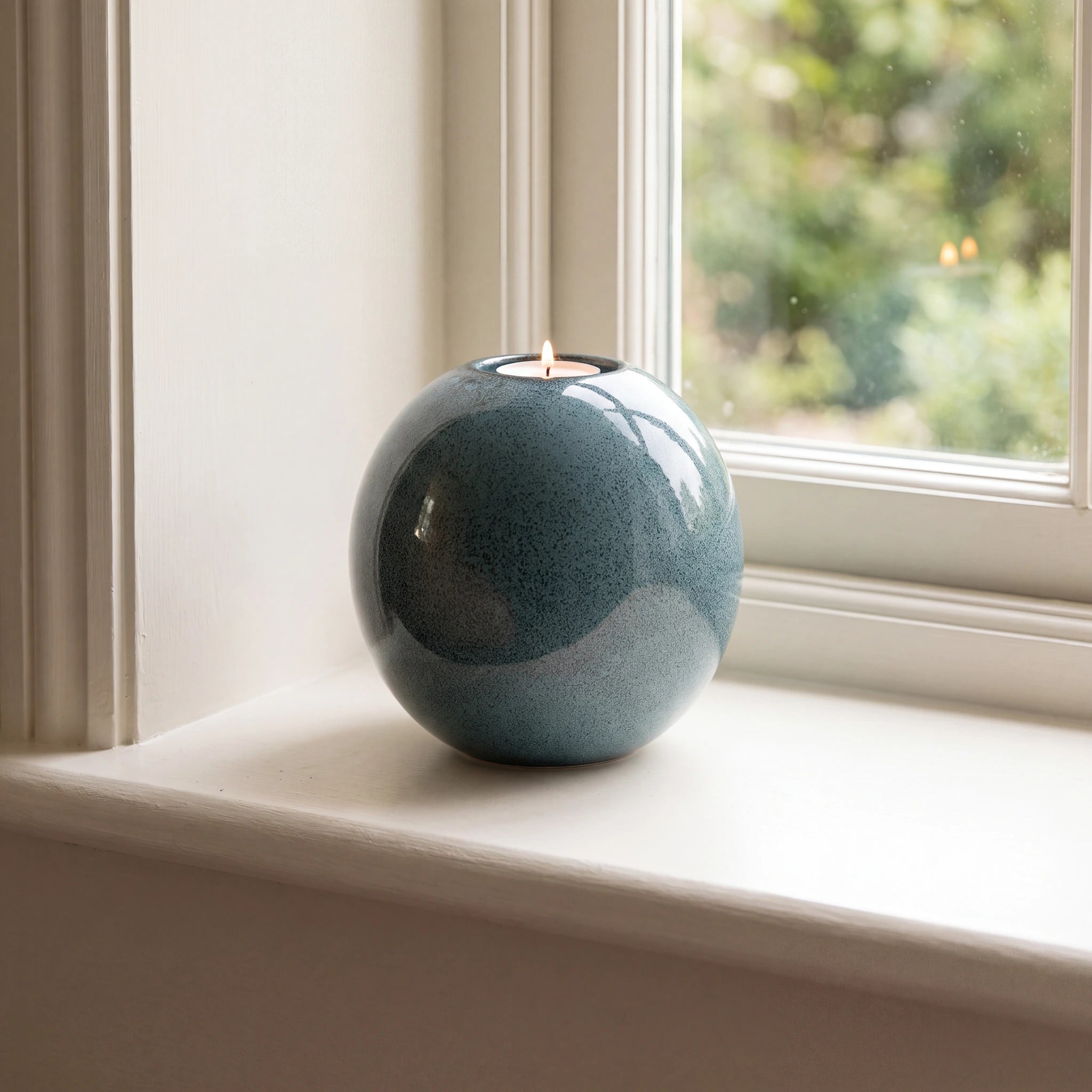 Harmony Adult Cremation Urn for Ashes in Oily Blue Melange