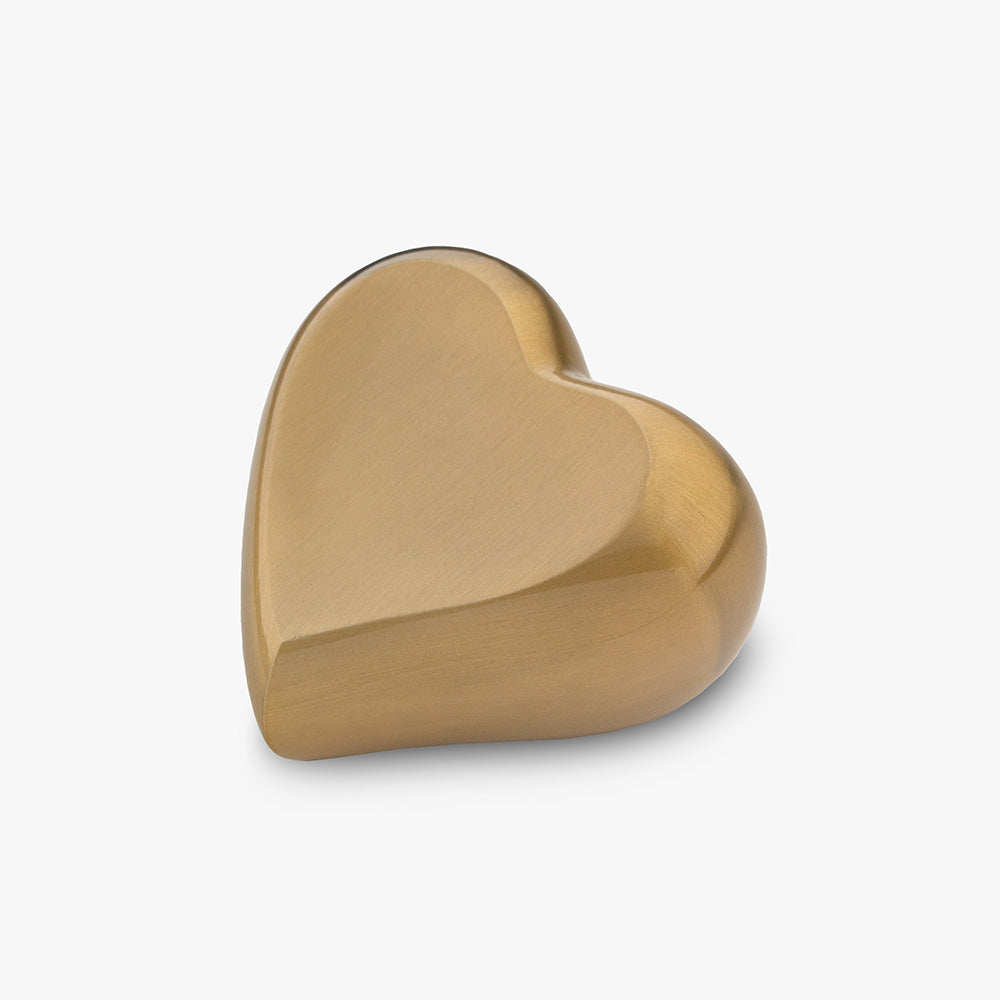 Heart Keepsake Urn for Ashes in Gold