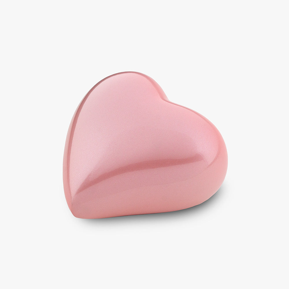 Heart Keepsake Urn for Ashes in Pastel Pink