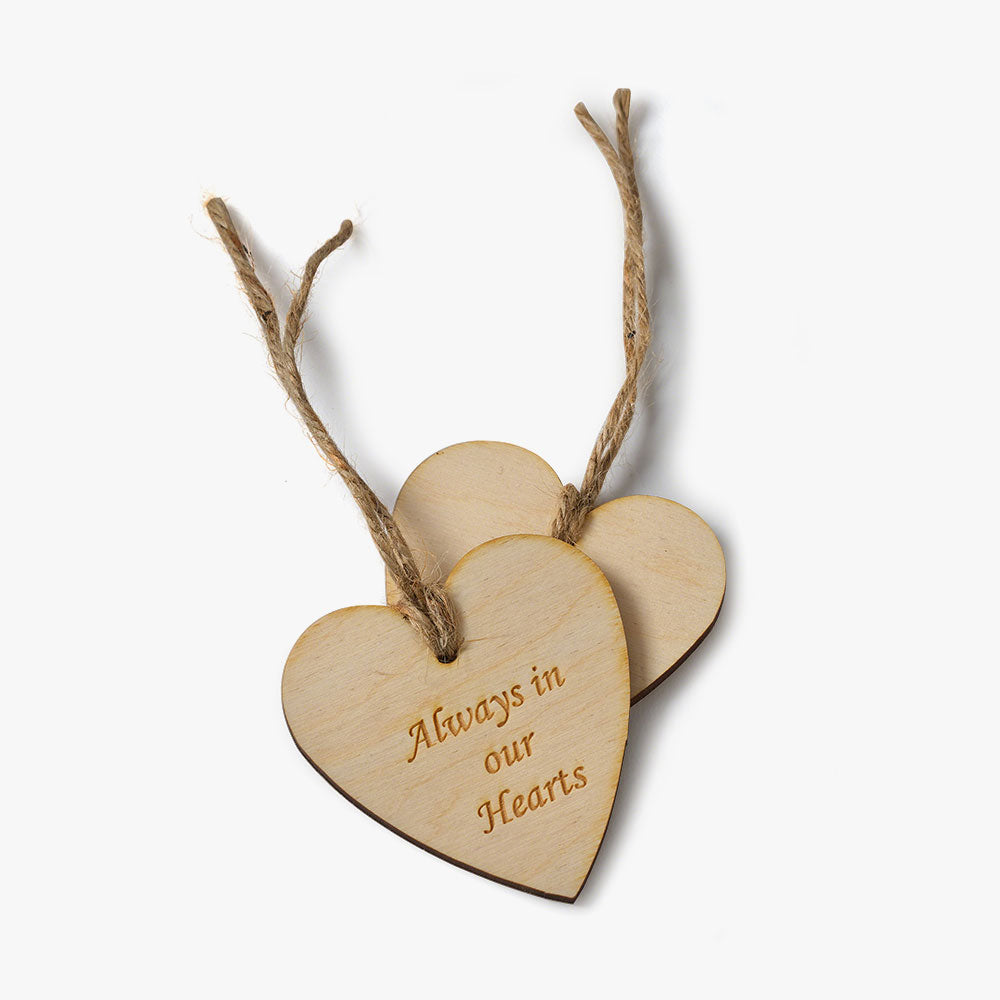 Heart Message Tags Engraved