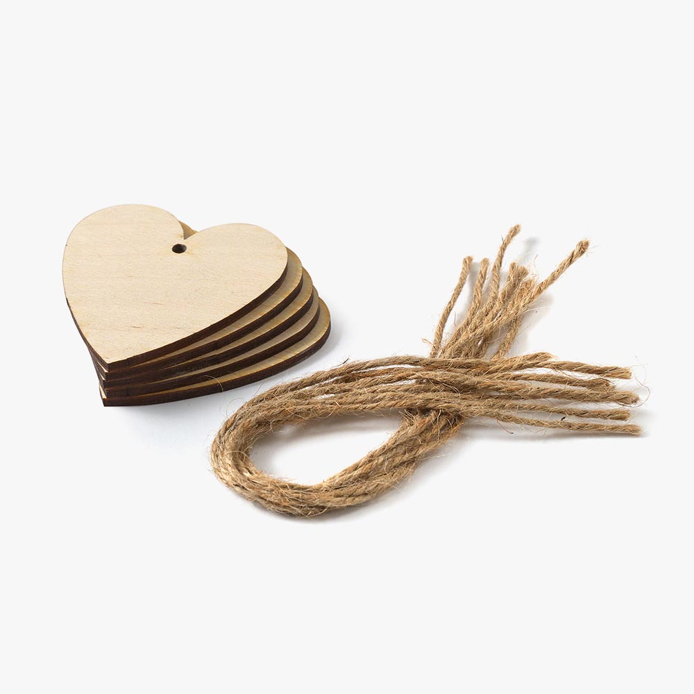 Heart Message Tags with Cords