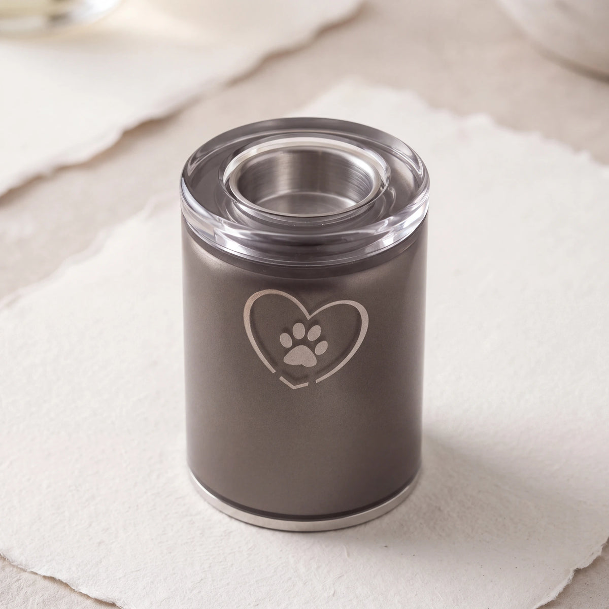 Heart-Pawprint-Crystal-Pet-Candle-Urn-for-Ashes-in-Graphite-Small-heart_paper_above