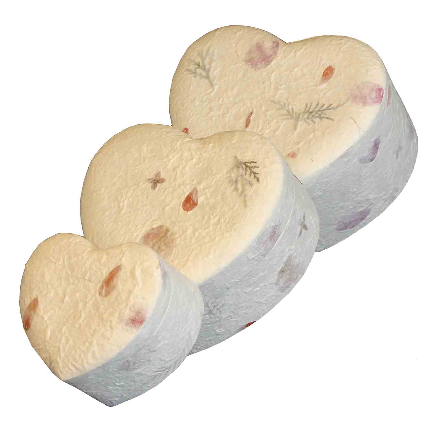 Love Heart Biodegradable Urn for Ashes in Floral - Extra Large