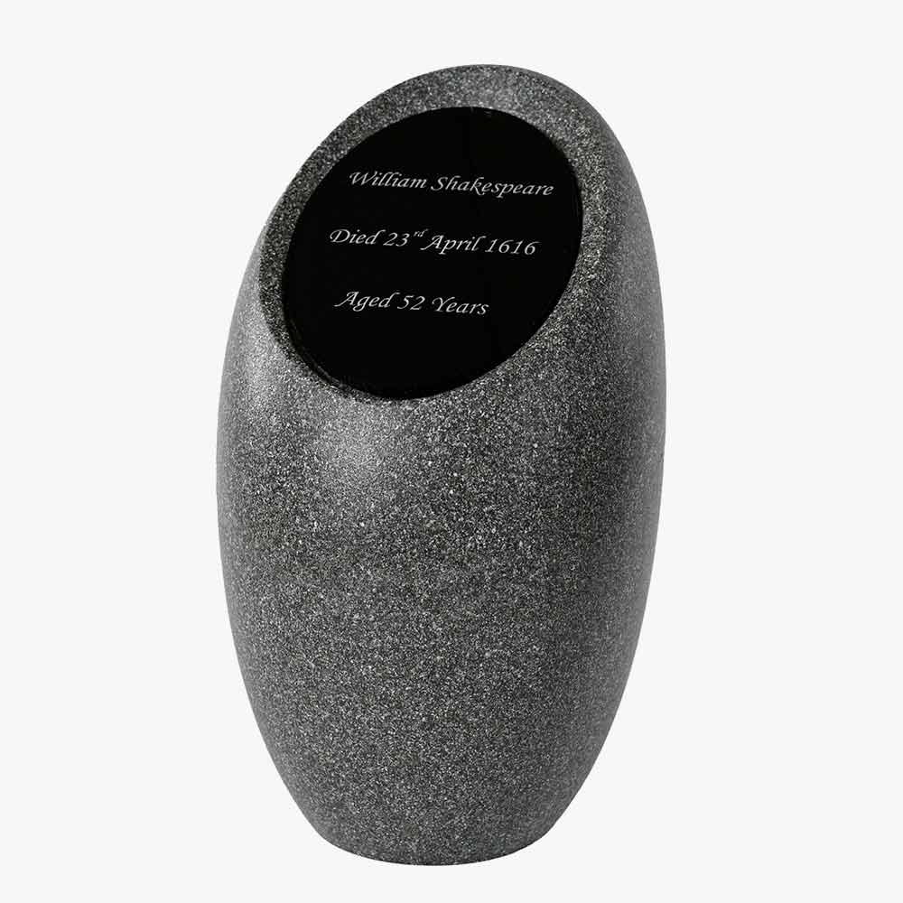 HighDown Outdoor Urn for Ashes with Plaque Black Perspex