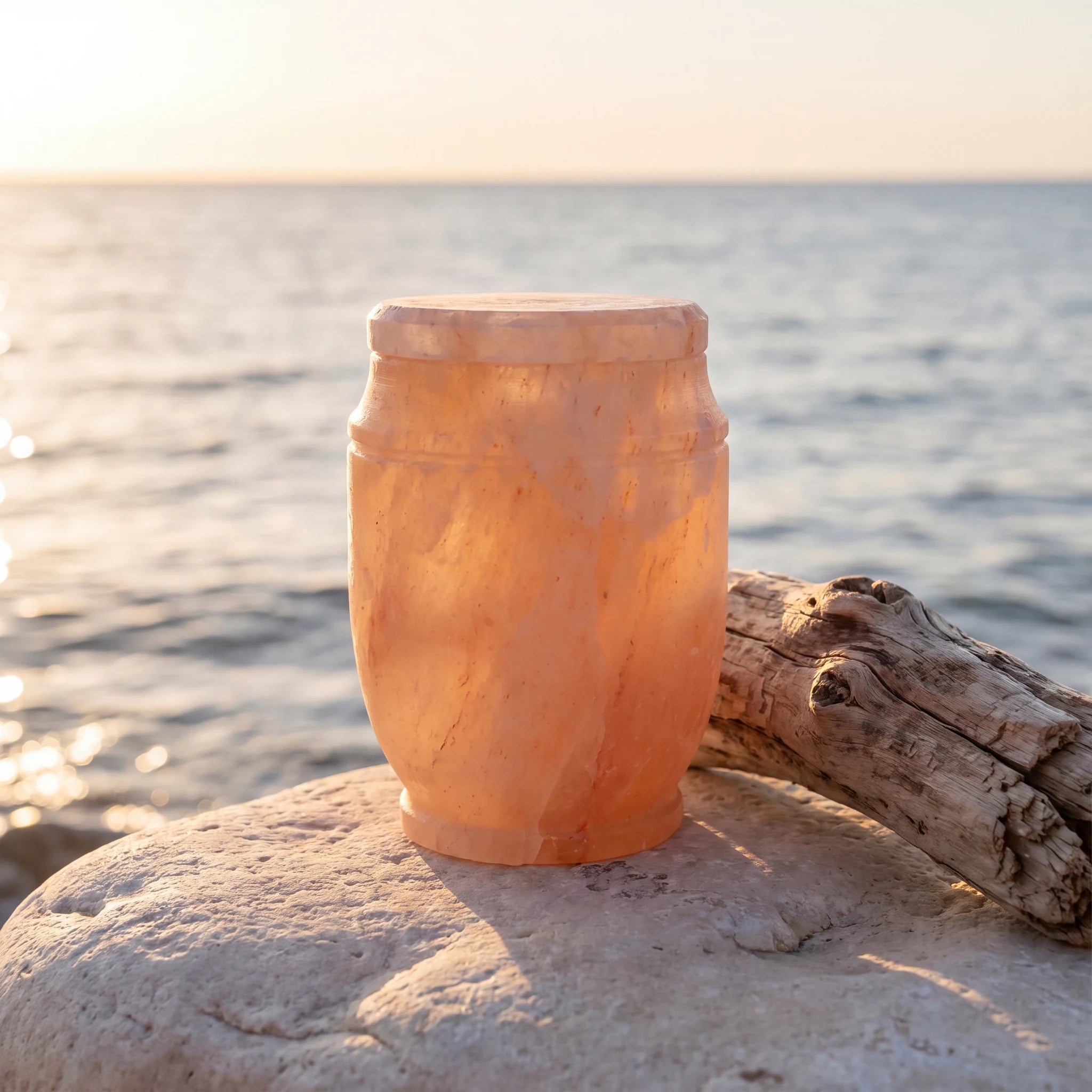 Himalayan Rock Salt Biodegradable Water Urn for Ashes - Adult