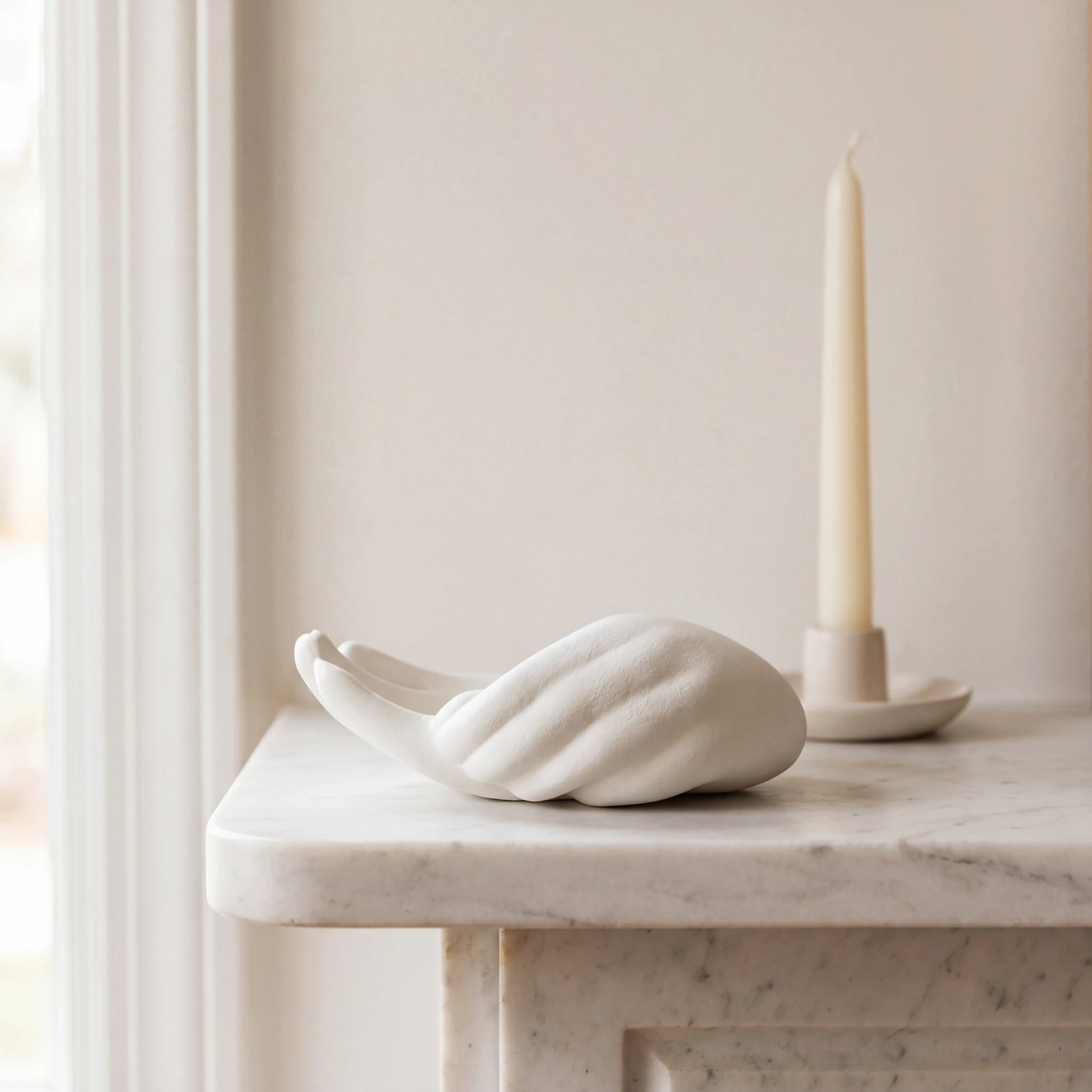 Holding Hands Keepsake Urn for Ashes in White