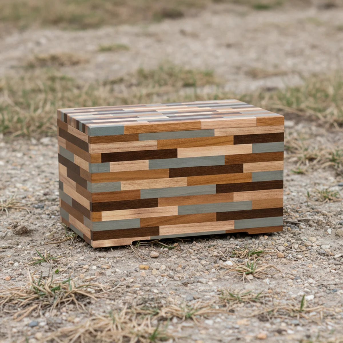 Eco-friendly Horizontal Wooden Adult Urn for Ashes