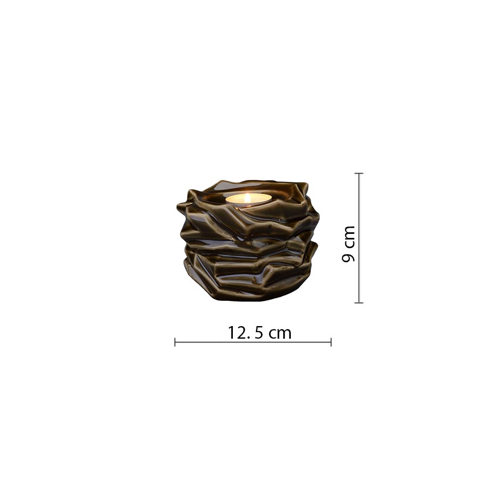 Illumination Candle Keepsake Urn in Brown Dimensions