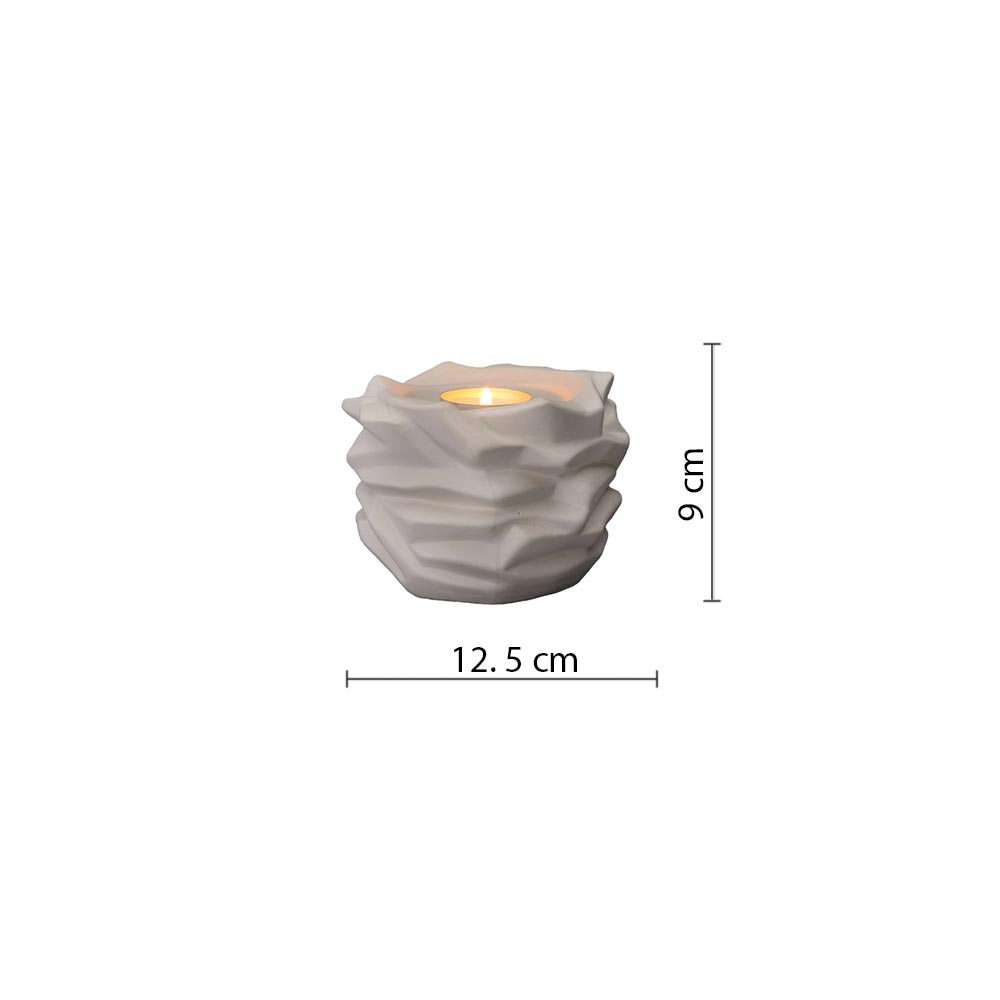Illumination Candle Keepsake Urn in Matte White Dimensions