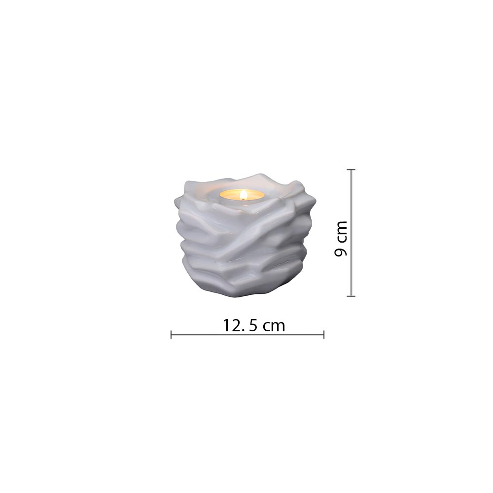 Illumination Candle Keepsake Urn in White Dimensions
