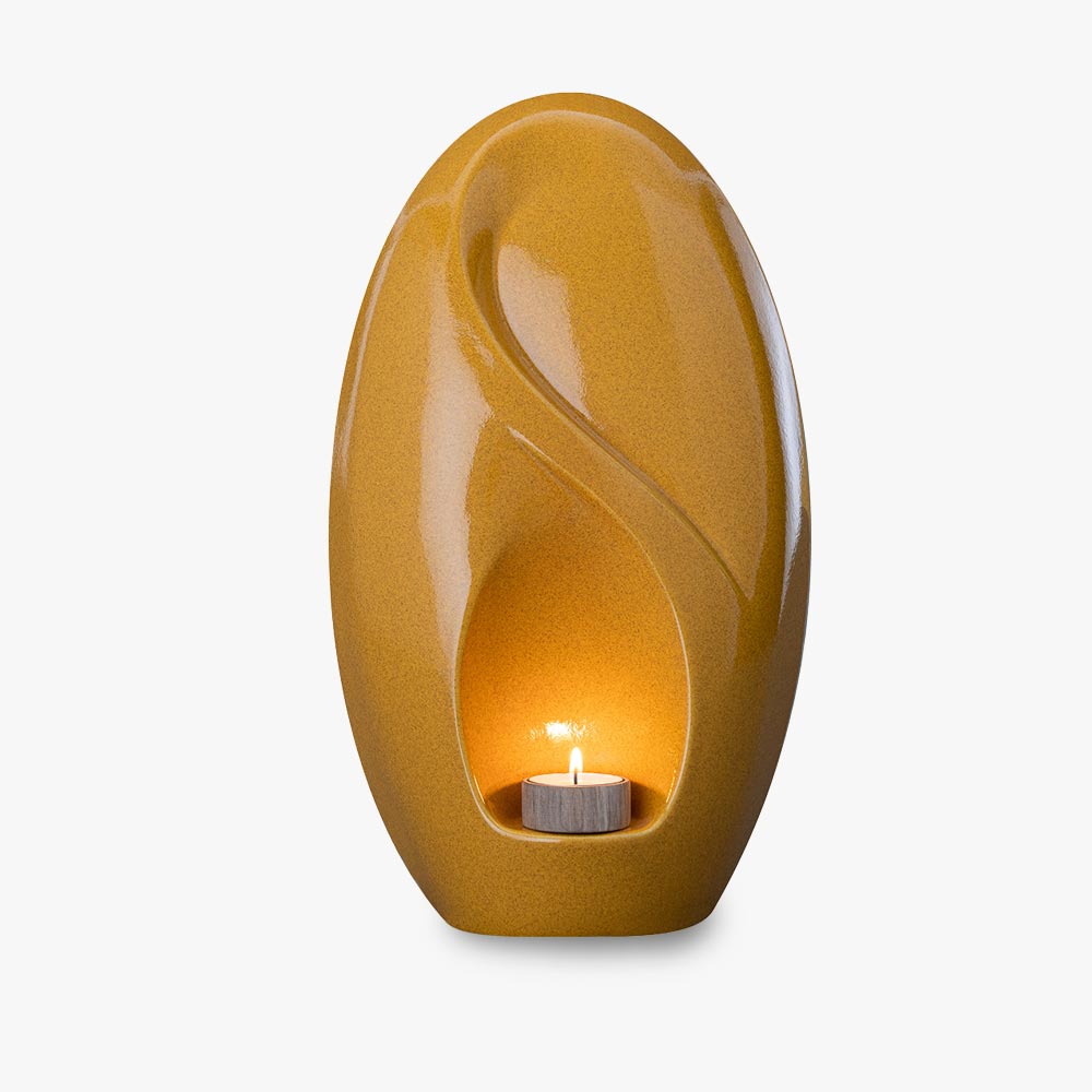 Infinity Adult Cremation Urn for Ashes in Amber