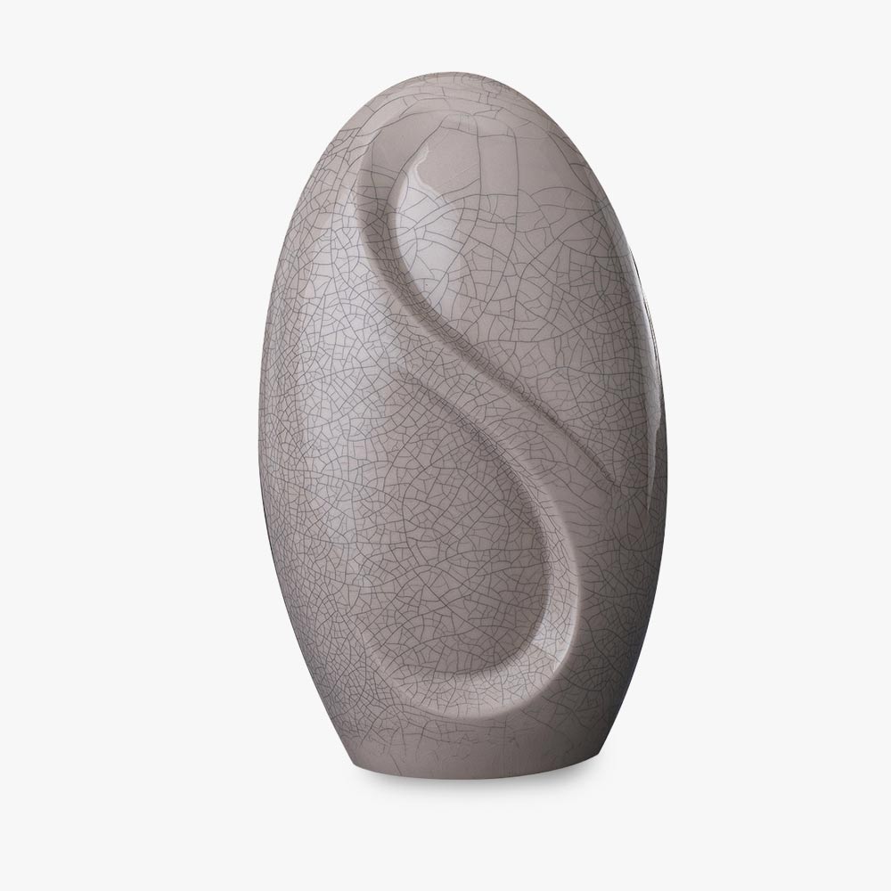 Infinity Adult Cremation Urn for Ashes in Crackle Glaze