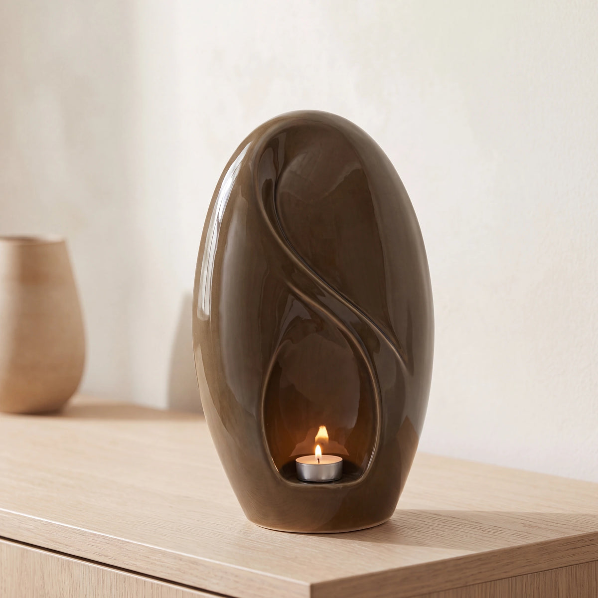 Infinity Adult Cremation Urn for Ashes in Brown