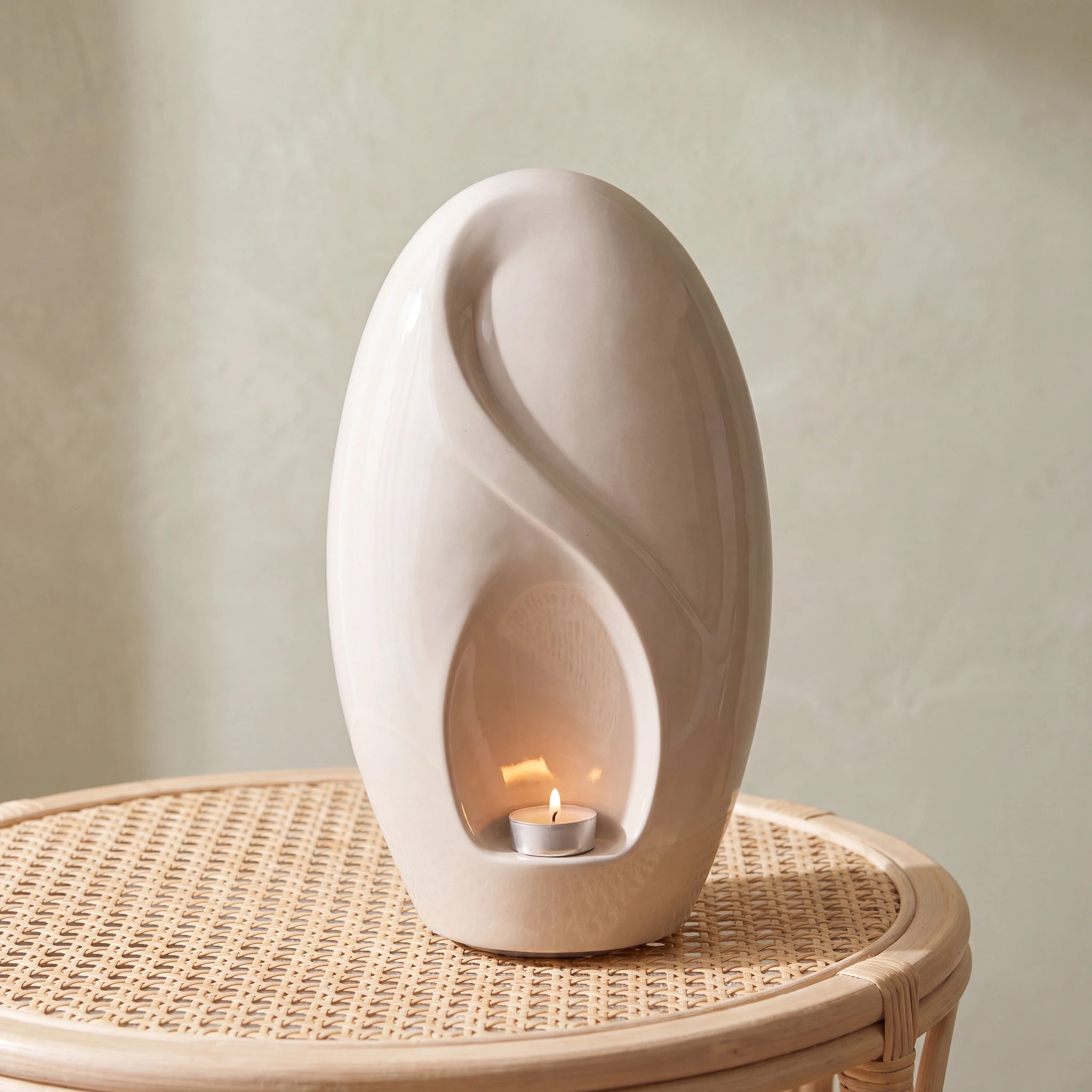 Infinity Adult Cremation Urn for Ashes in Cream