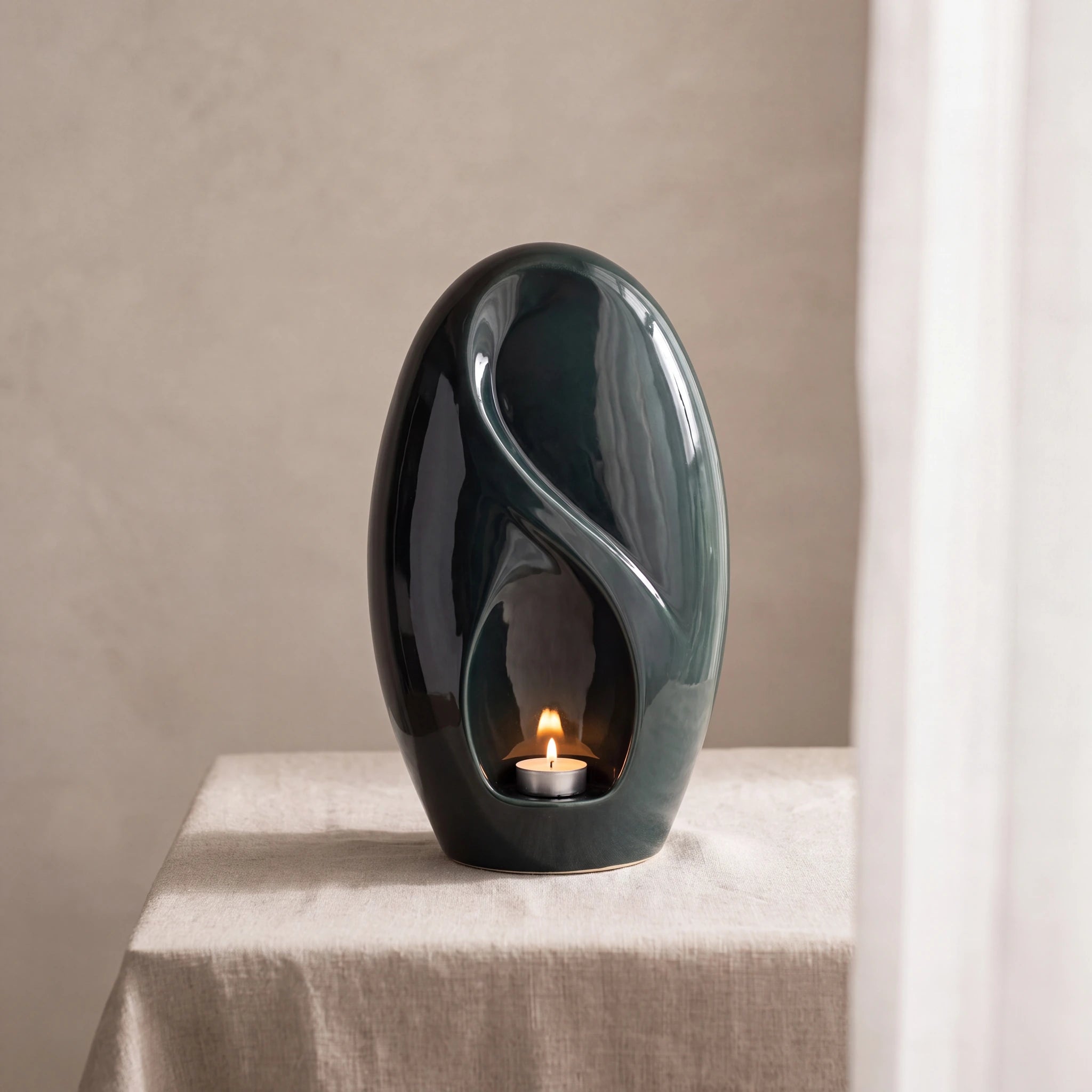 Infinity Adult Cremation Urn for Ashes in Green