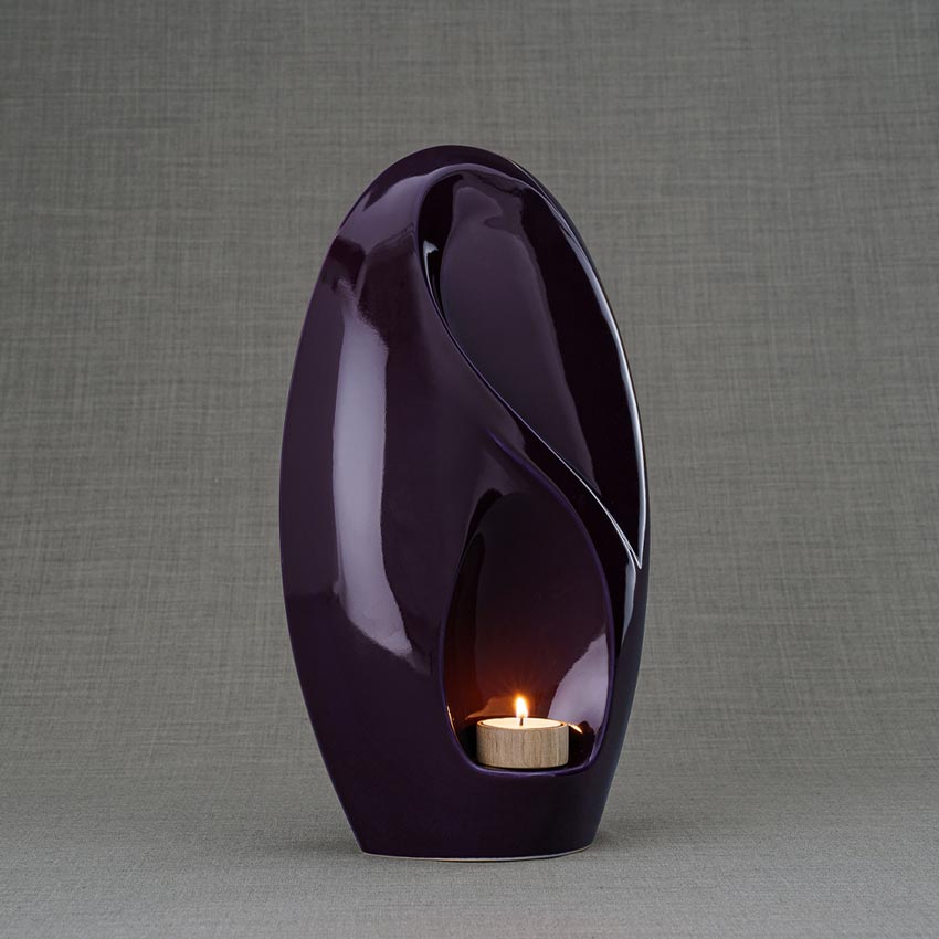 Infinity Adult Urn for Ashes Violet Left View