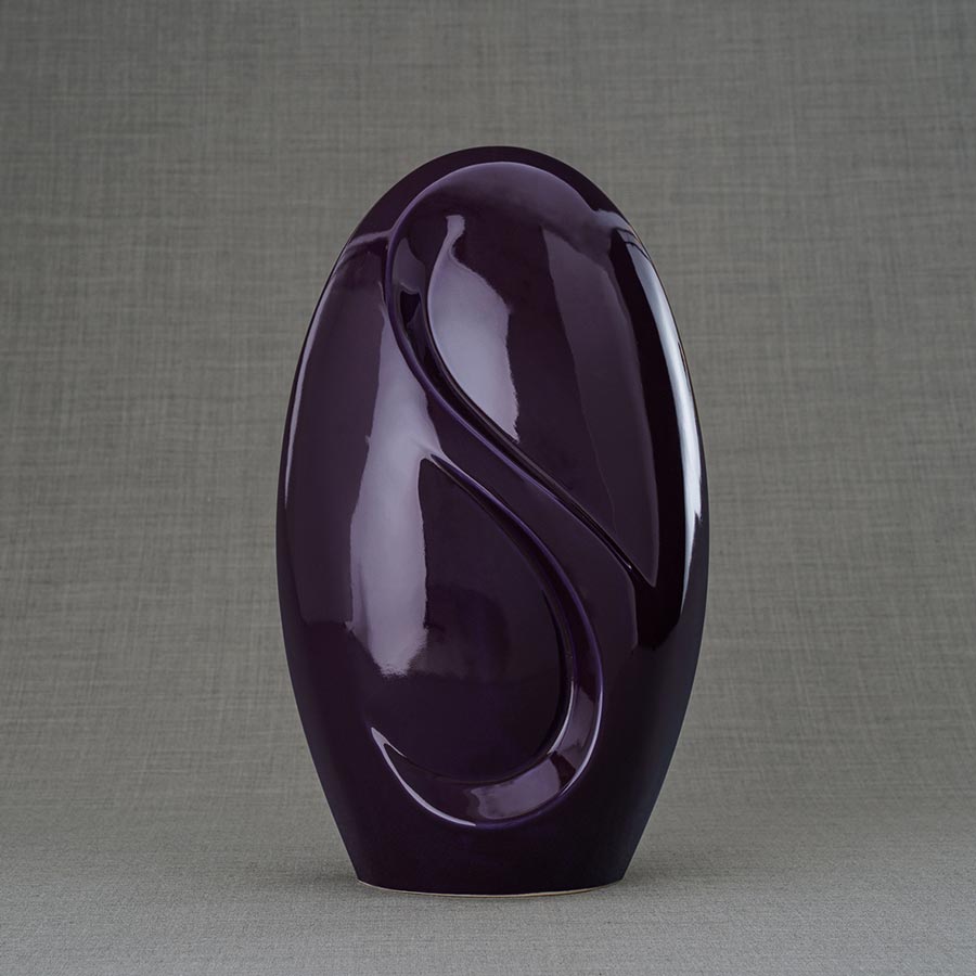 Infinity Adult Urn for Ashes Violet Rear View