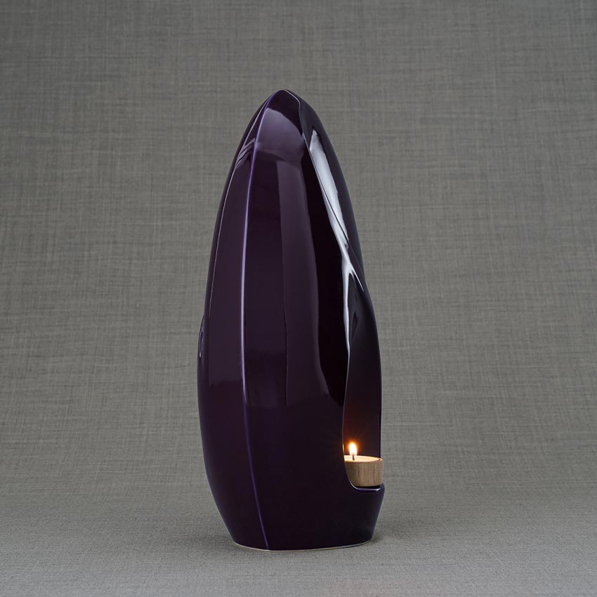 Infinity Adult Urn for Ashes Violet Side View