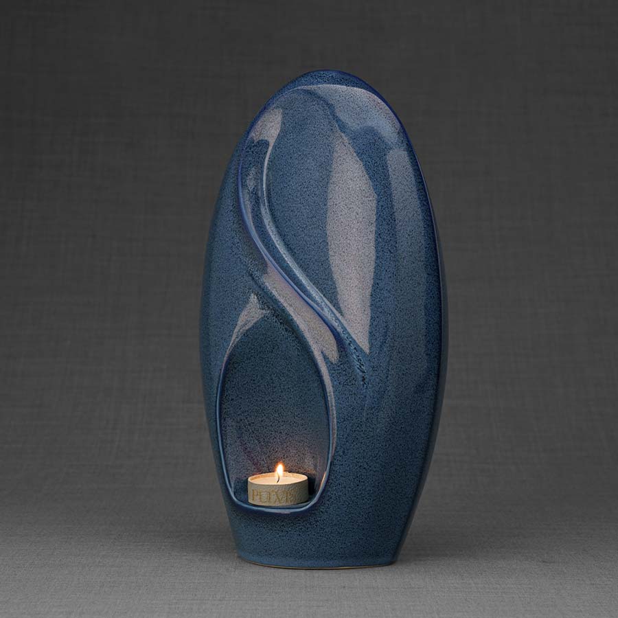 Infinity Adult Urns For Ashes Left View Blue