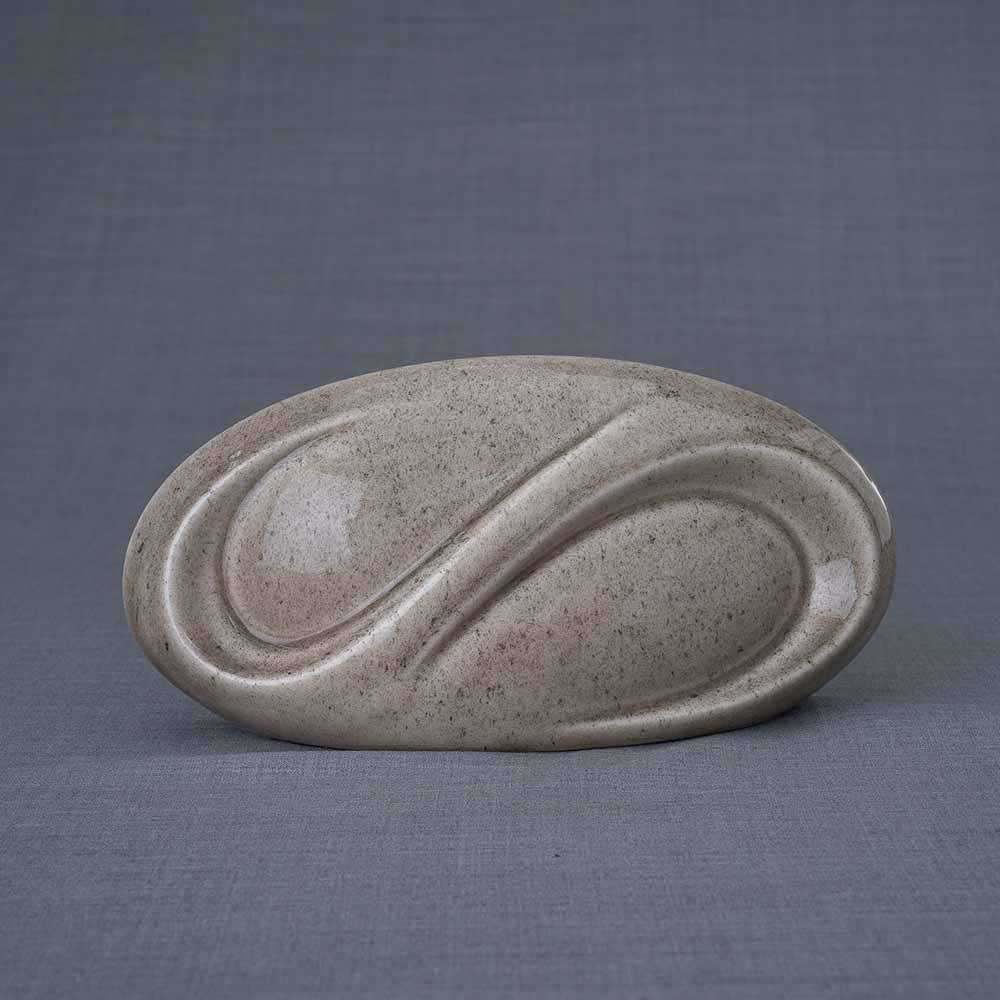 Infinity Ashes Keepsake Urn in Beige Grey