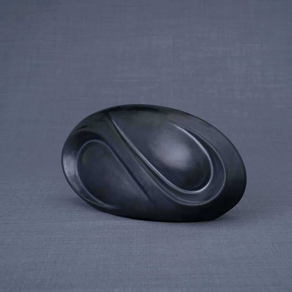 Infinity Ashes Keepsake Urn in Black Right View