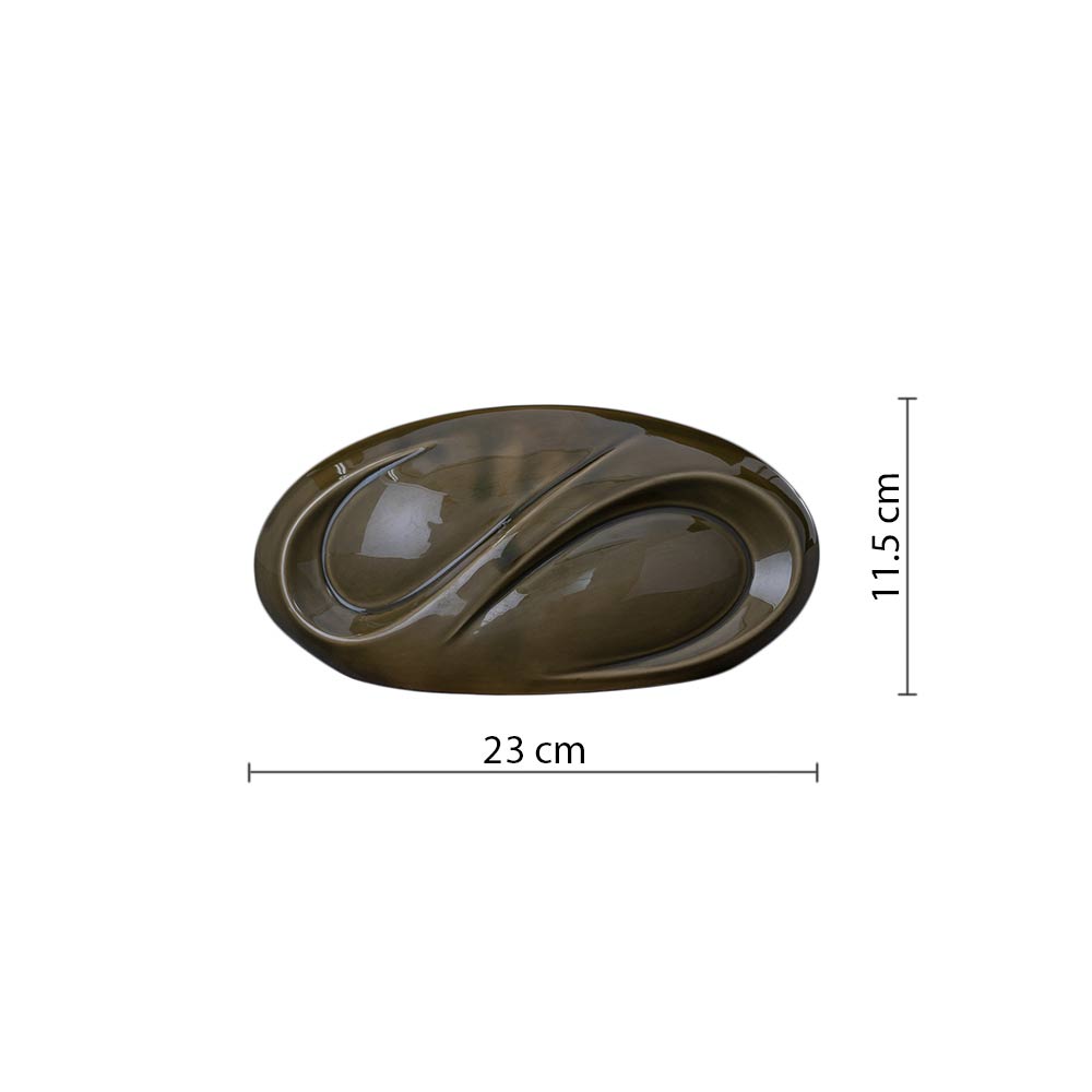 Infinity Ashes Keepsake Urn in Brown Dimensions