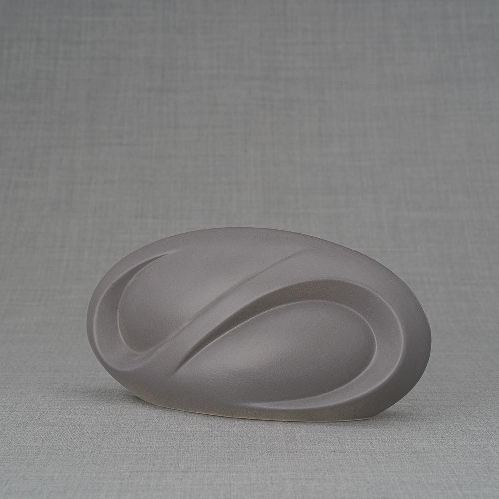 Infinity Ashes Keepsake Urn in Matte Grey Right