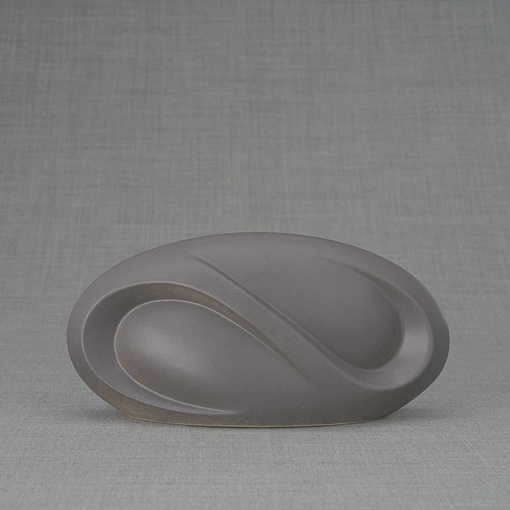 Infinity Ashes Keepsake Urn in Matte Grey