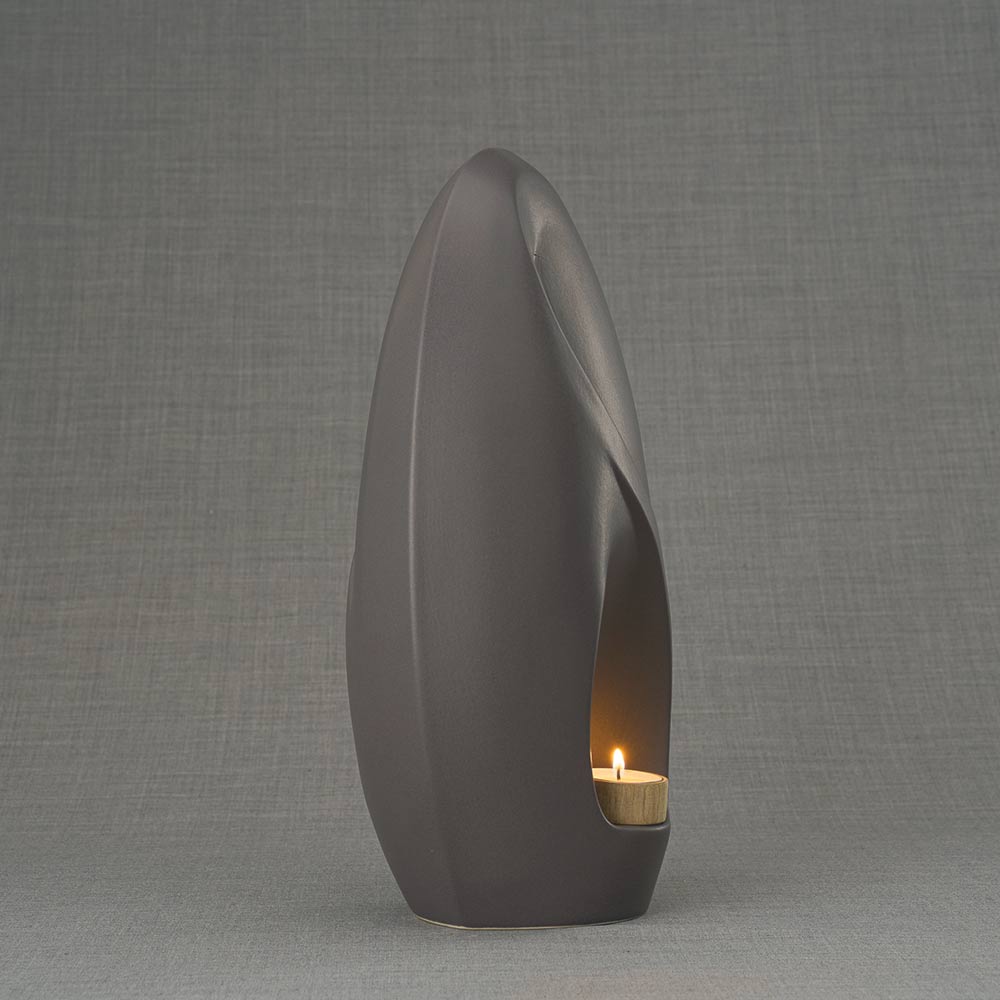 Infinity Cremation Urn for Ashes Matte Grey Right View