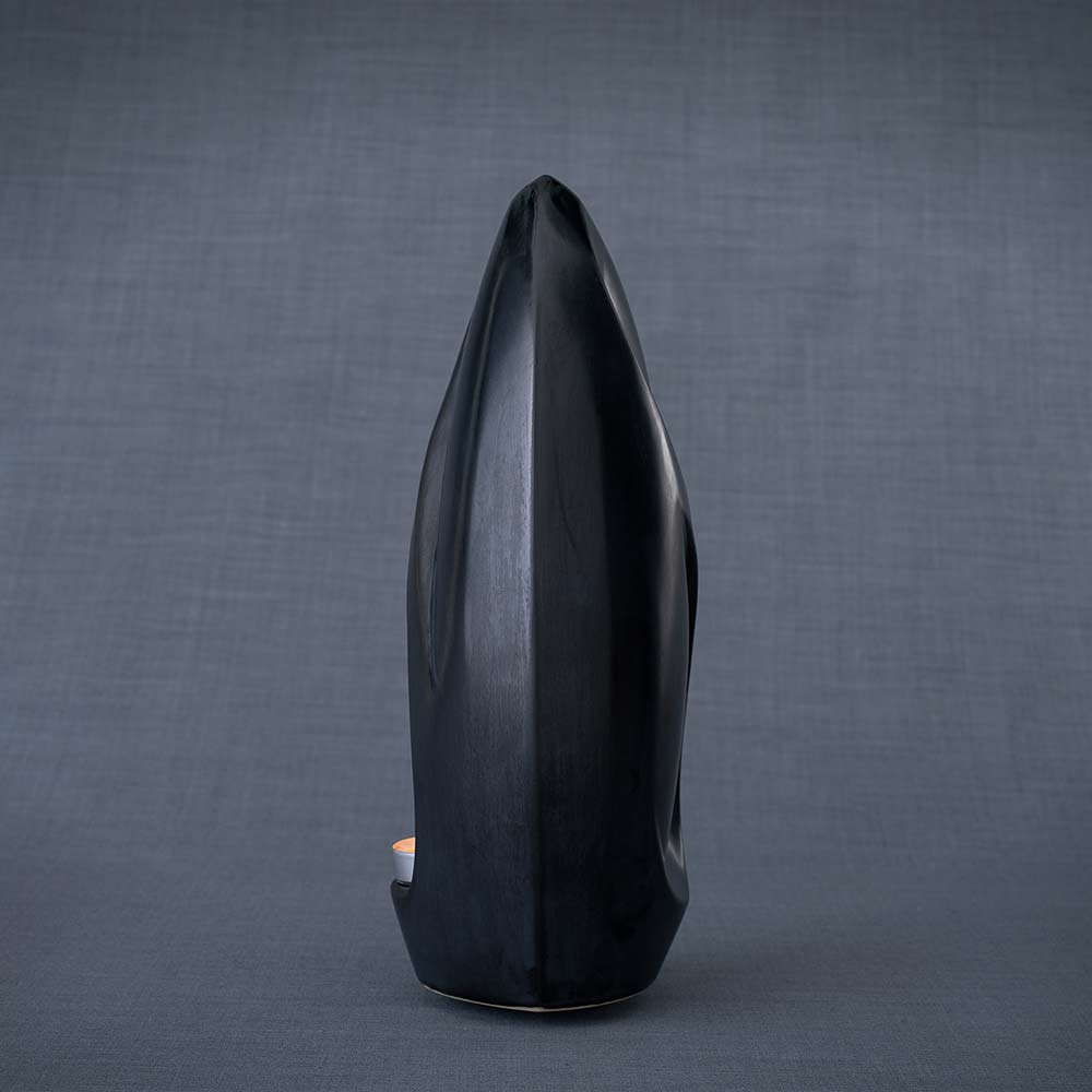 Infinity Cremation Urn for Ashes in Black Side View