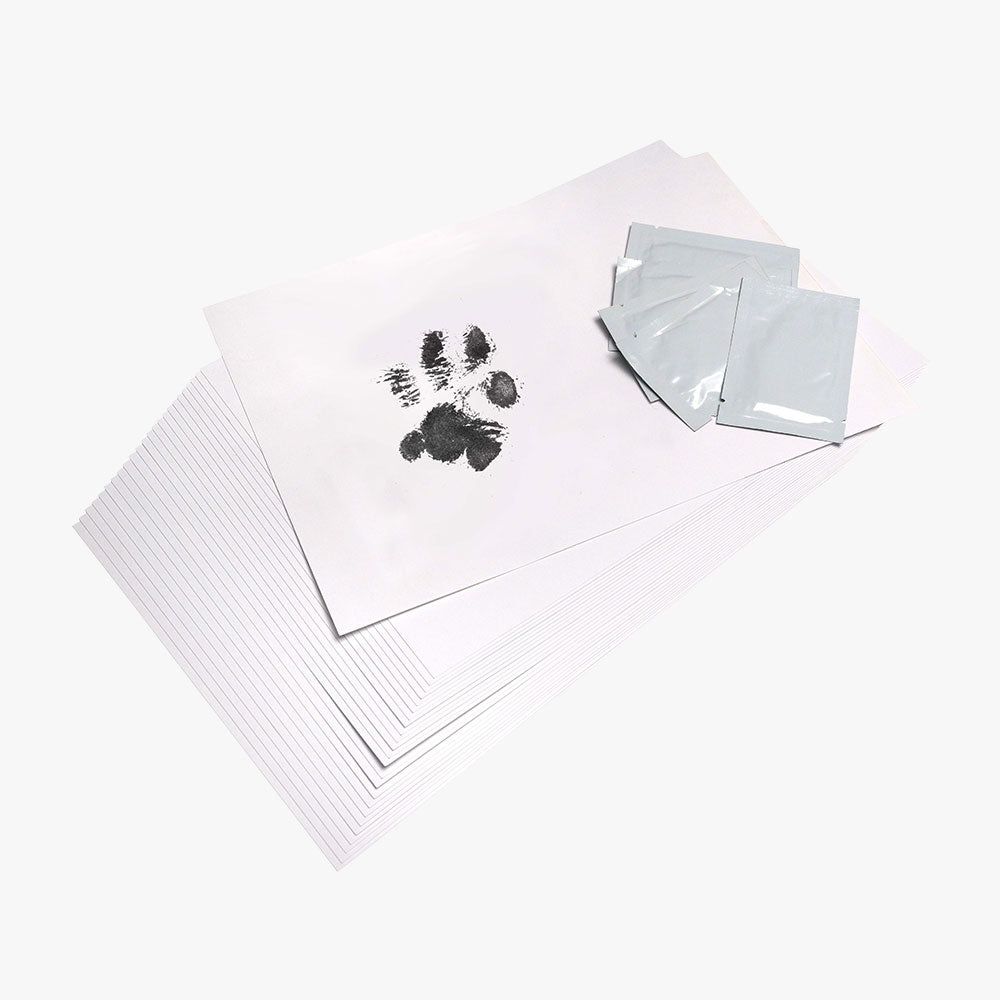 Inkless Print Set sheets and inkless wipe large paw print