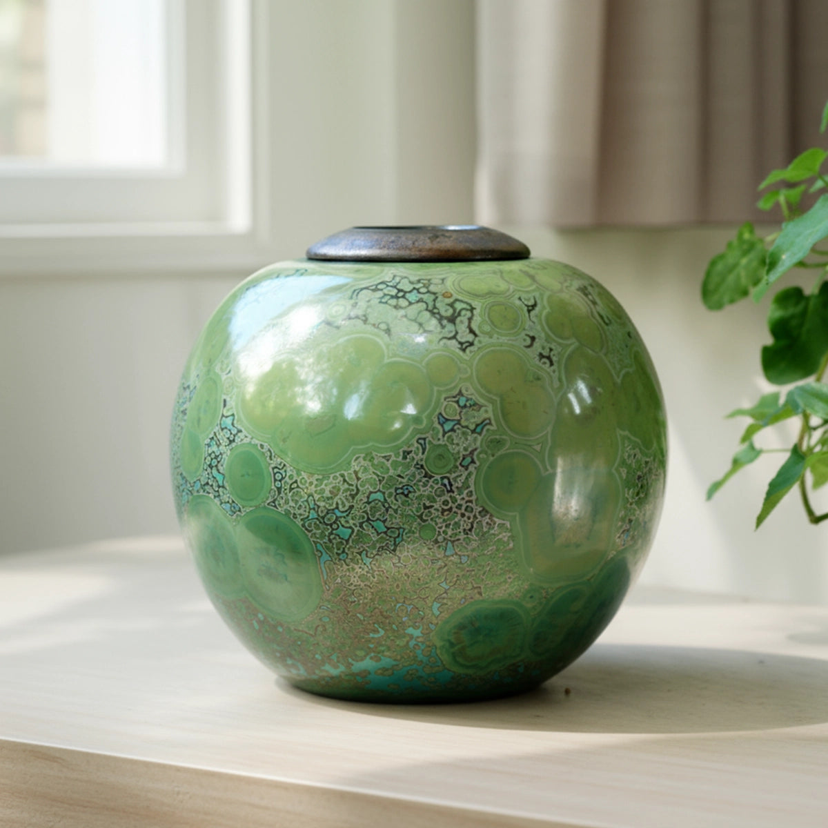 Jadeite Adult Cremation Urn for Ashes