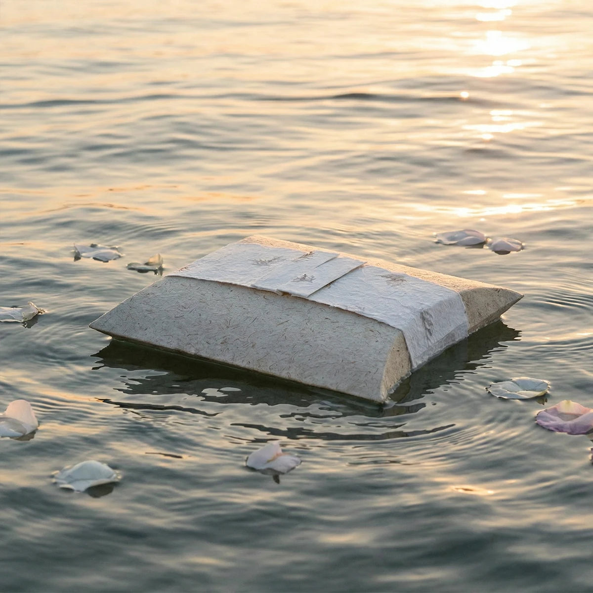 Journey Biodegradable Water Urn for Ashes in Ashes — Natural (Beige) - Adult