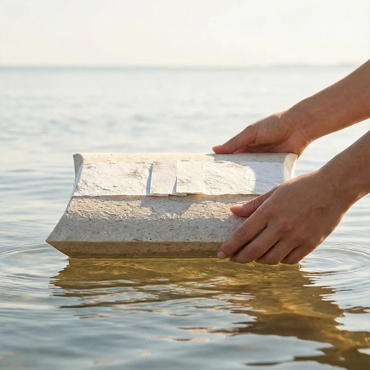 Journey Biodegradable Water Urn for Ashes - Natural (Beige) – Extra Large