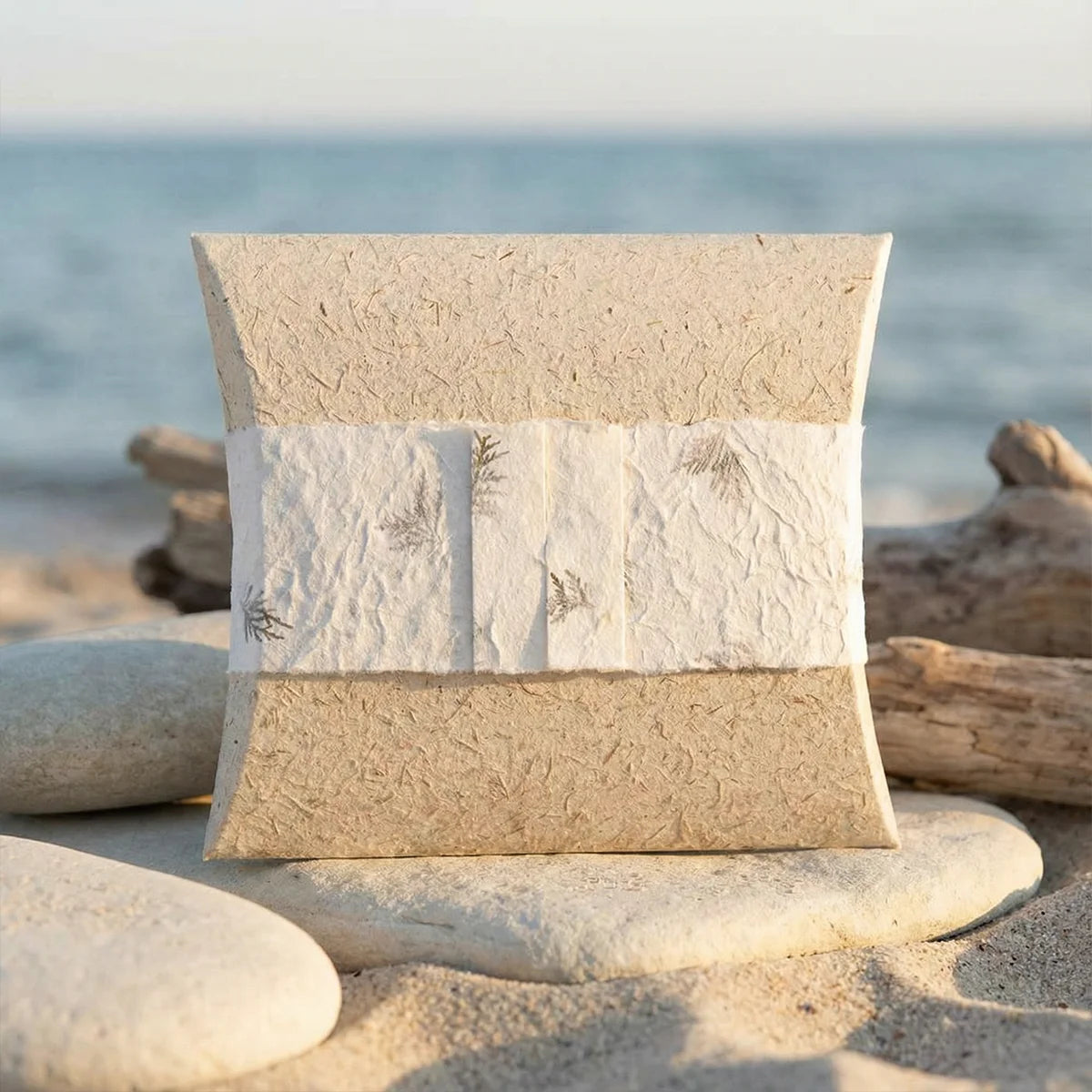 Journey Biodegradable Water Urn for Ashes — Natural (Beige) – Small