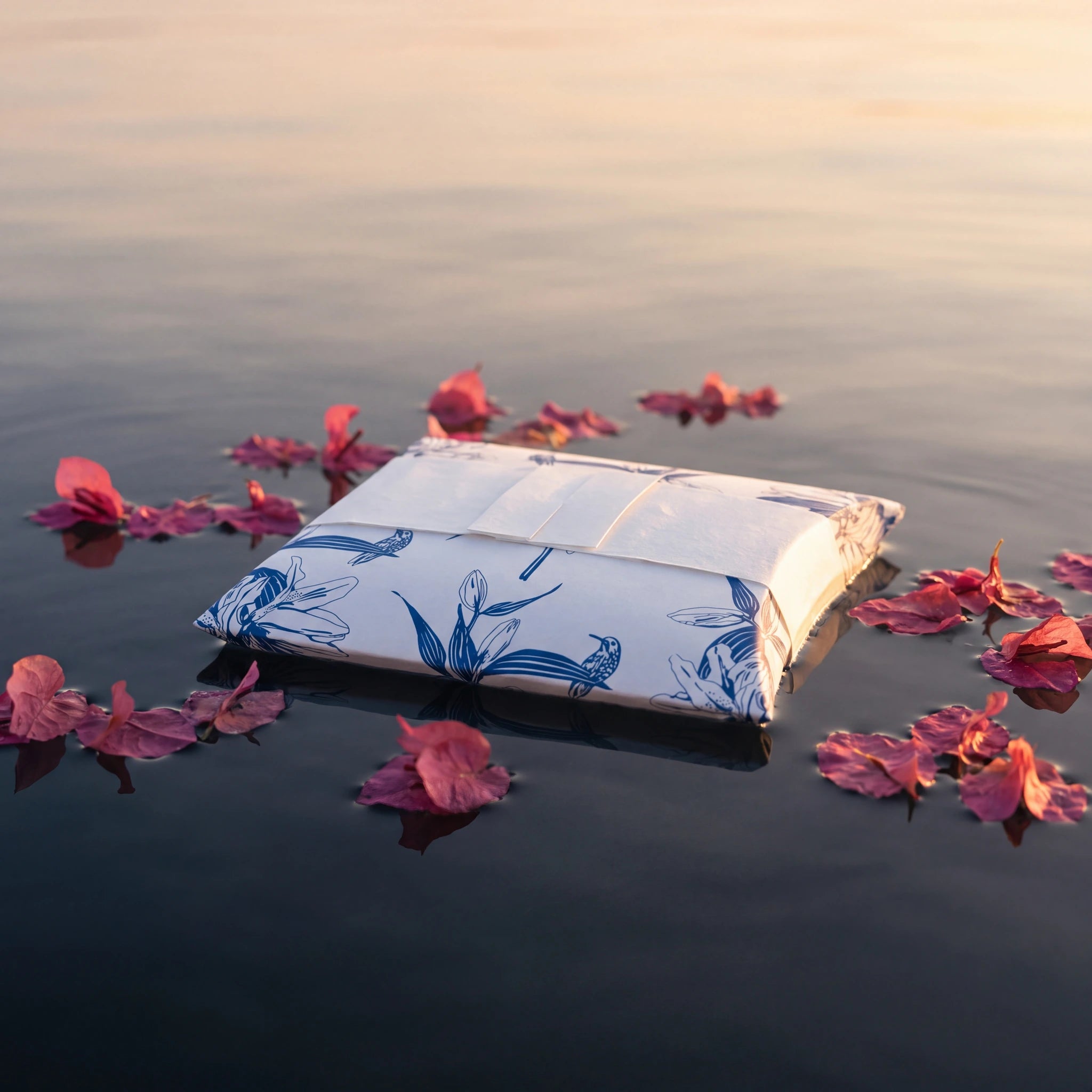 Journey Biodegradable Water Urn for Ashes in Lily Blue - Adult