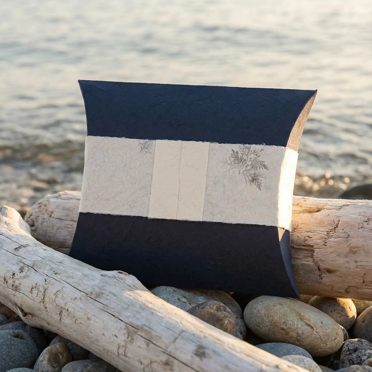 Journey Biodegradable Water Urn for Ashes in Navy Adult By Shore