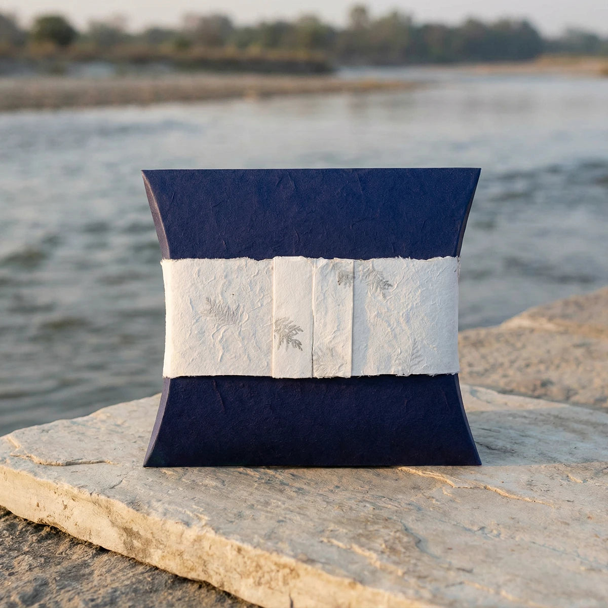 Journey Biodegradable Water Urn for Ashes in Navy - Small