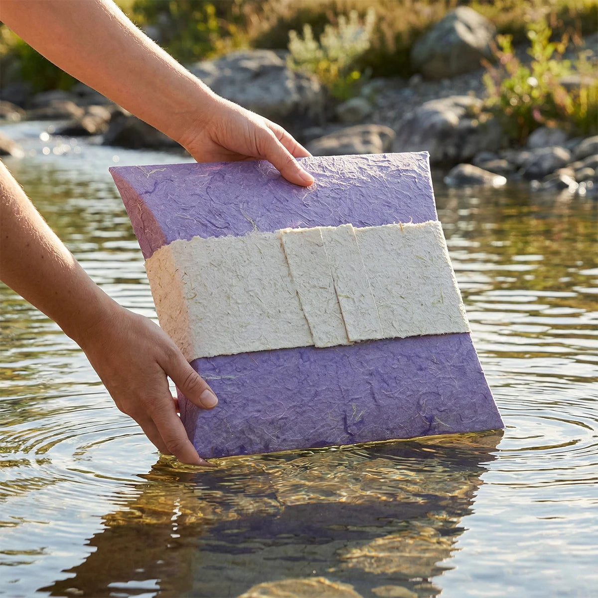 Journey Biodegradable Water Urn for Ashes in Purple - Extra Large