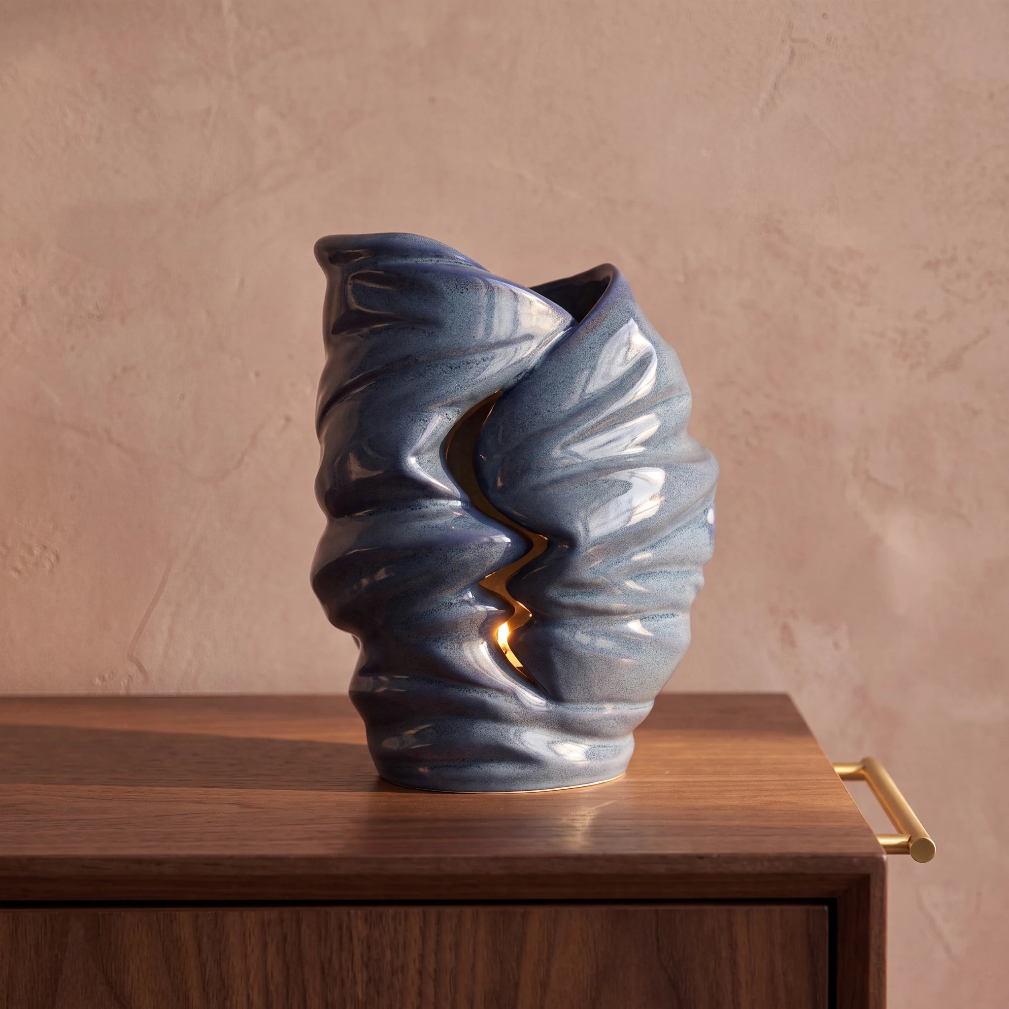 Light Adult Cremation Urn for Ashes in Blue