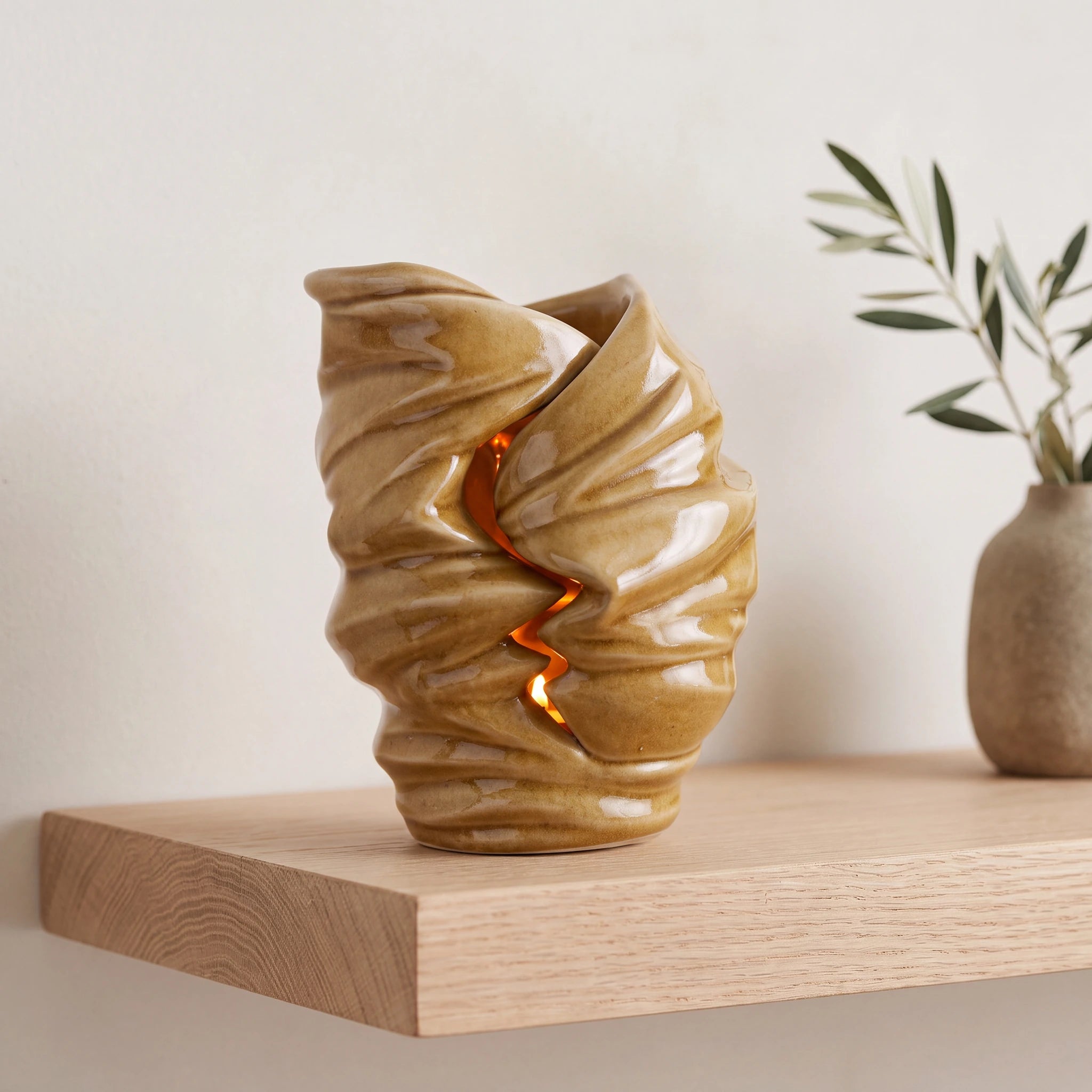 Light Adult Cremation Urn for Ashes in Dark Sand