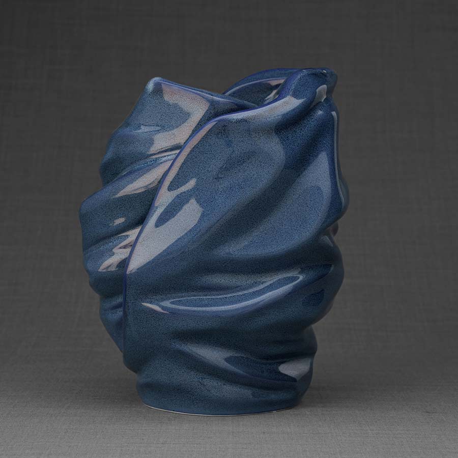 Light Adult Urns For Ashes Back View Blue