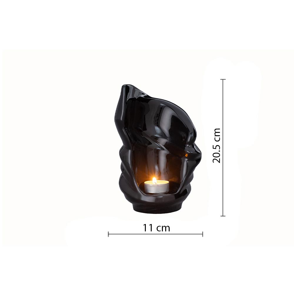 Light Ashes Keepsake Urn in Black Dimensions