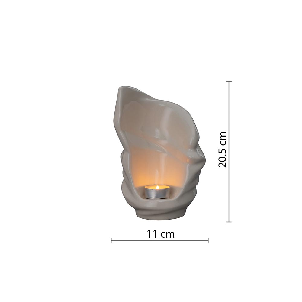 Light Ashes Keepsake Urn in Cream Dimensions