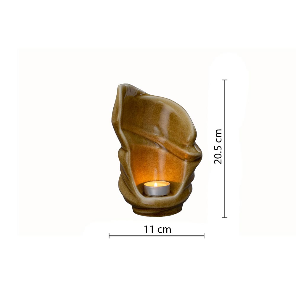 Light Ashes Keepsake Urn in Dark Sand Dimensions