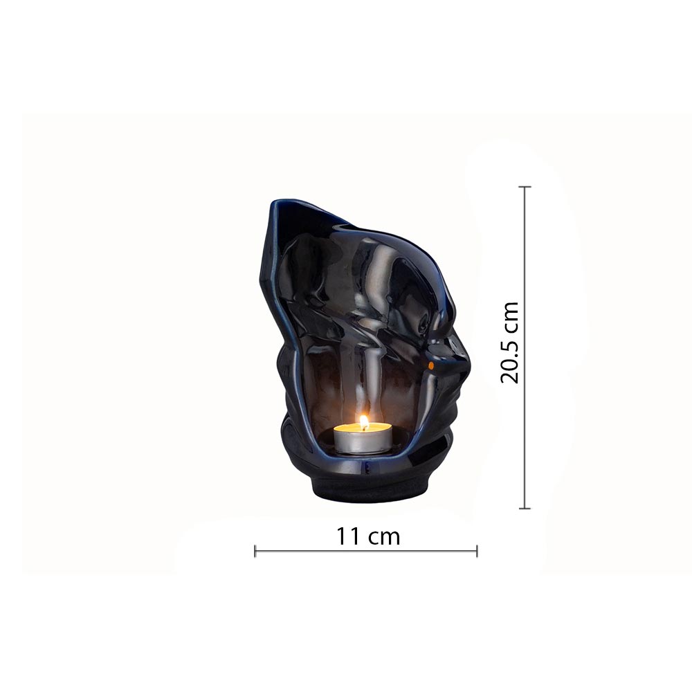 Light Ashes Keepsake Urn in Metallic Blue Dimensions