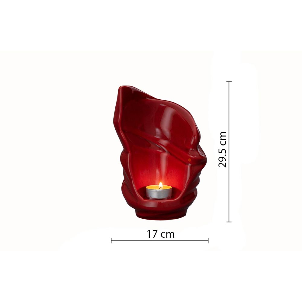 Light Ashes Keepsake Urn in Red Dimensions